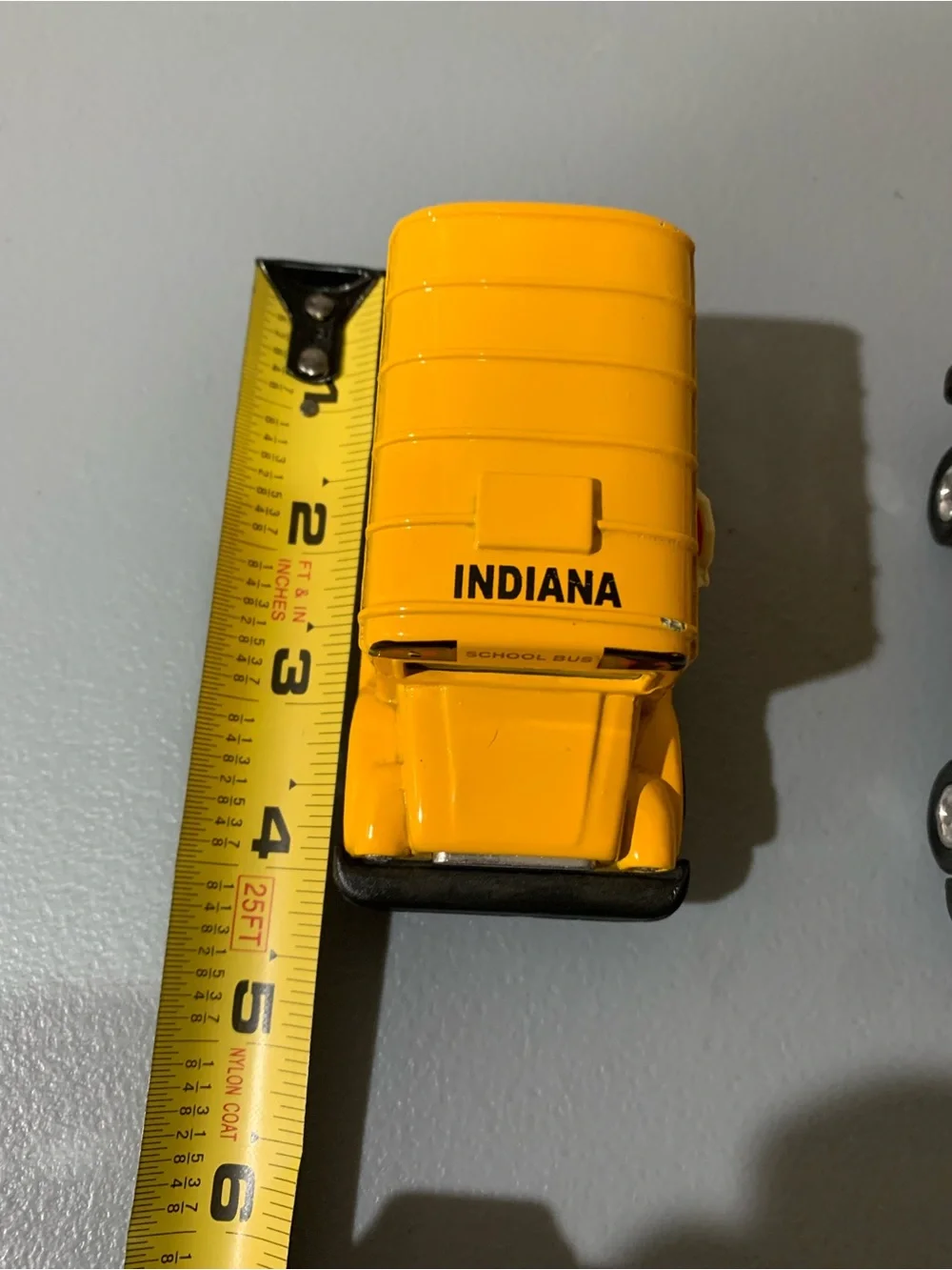 Yellow Indiana School Bus Toy - Kids Play Vehicle